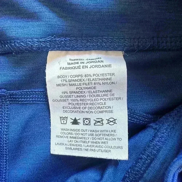 Women's Nike Fast Running Midrise Leggings Dri-Fit Drawstring Blue Size Medium - Picture 6 of 9